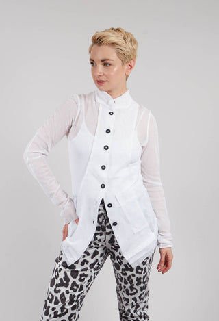 Sheer Mini Penguin Jacket in White