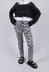 Straight Trousers in Leo Black and White