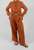 Casual Linen Trousers in Terracotta