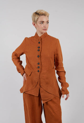 Fitted Pengiun Jacket in Terracotta
