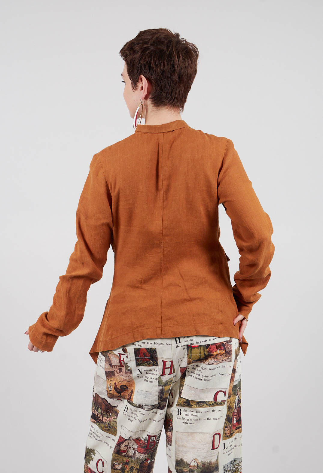 Fitted Pengiun Jacket in Terracotta