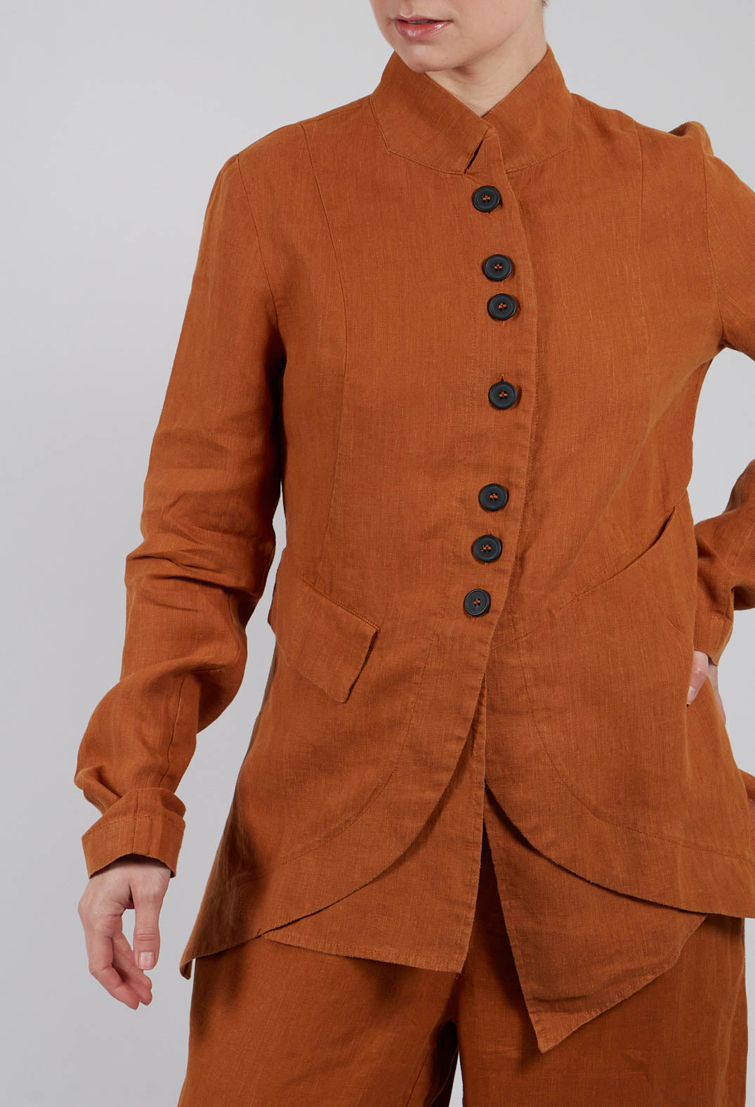 Fitted Pengiun Jacket in Terracotta