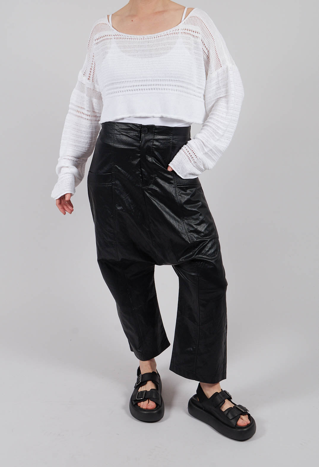 Laid-Back Trousers in Black