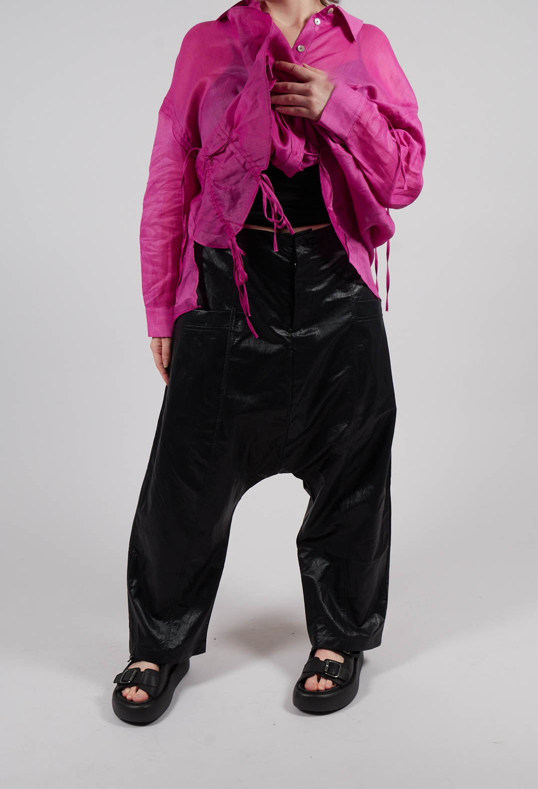 Laid-Back Trousers in Black