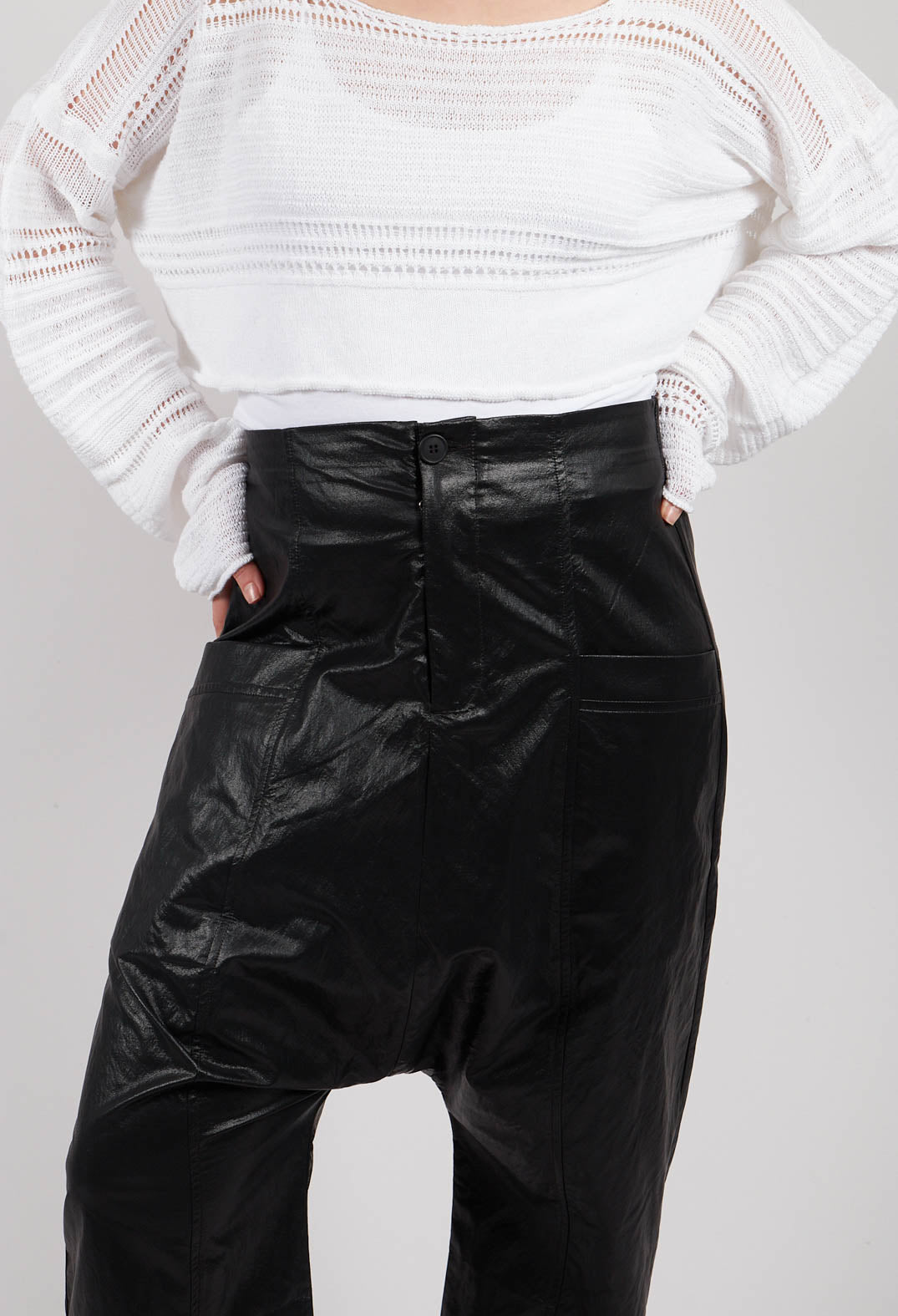 Laid-Back Trousers in Black
