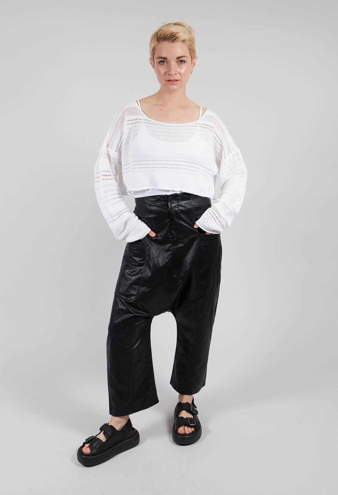 Laid-Back Trousers in Black