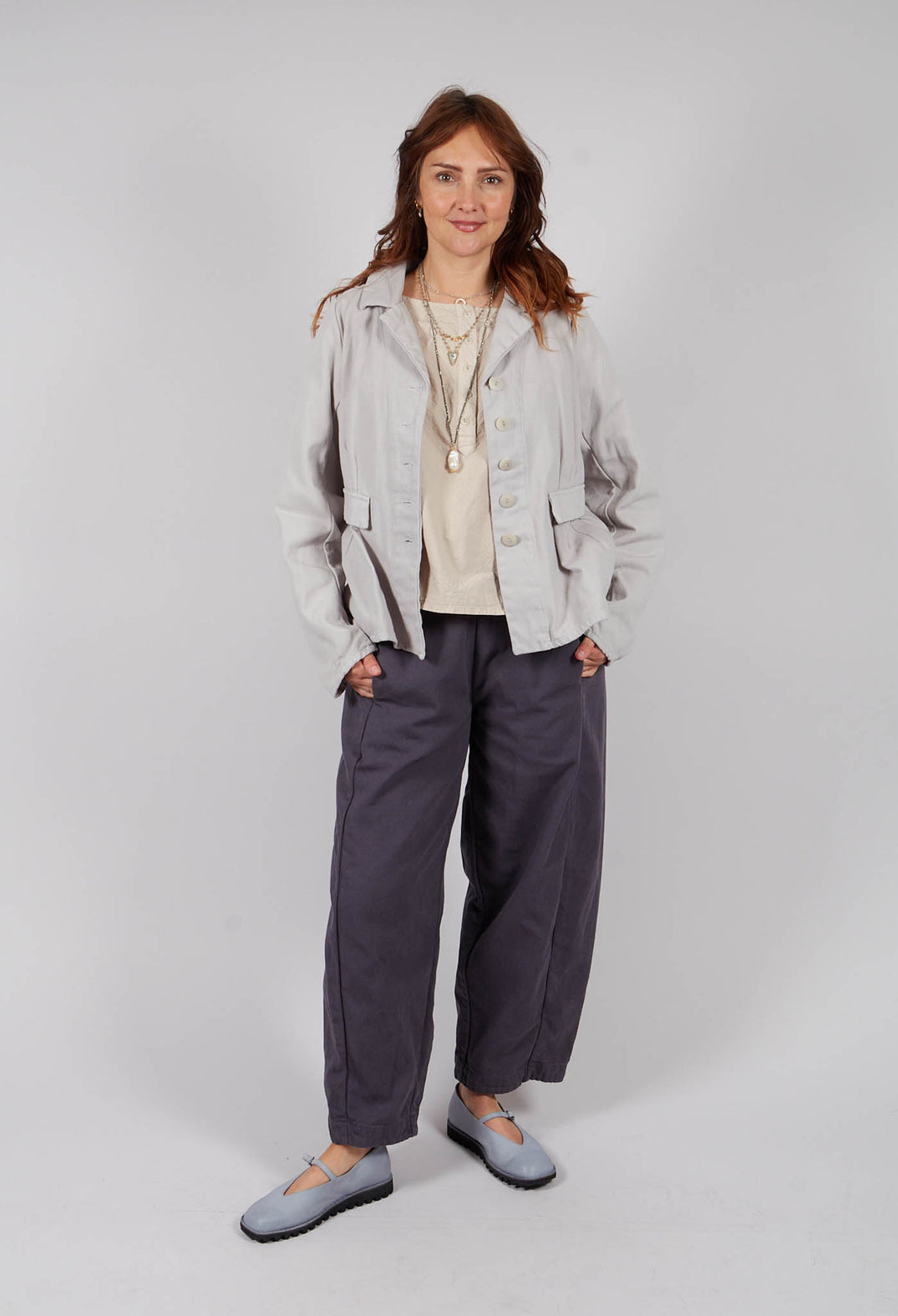 Ökoerfolg Blouse in Kiesel