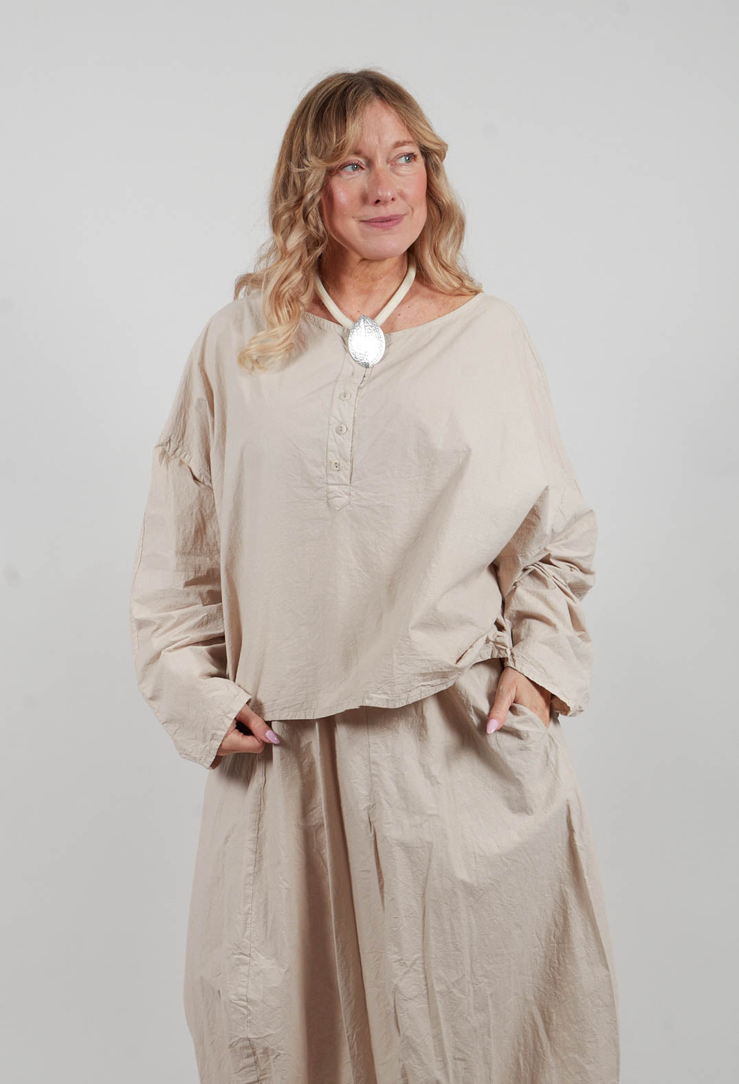 Ökoerfolg Blouse in Kiesel