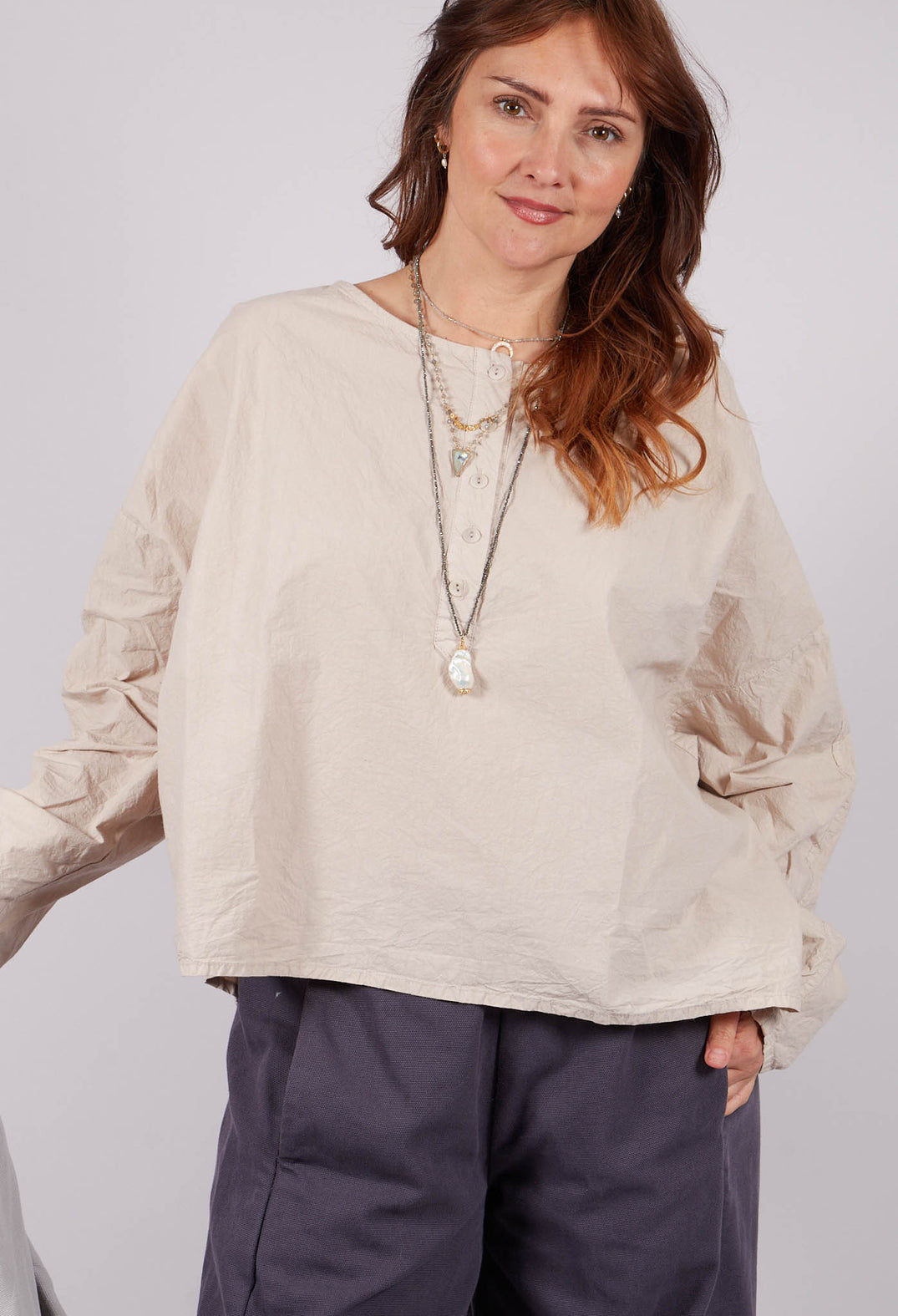 Ökoerfolg Blouse in Kiesel