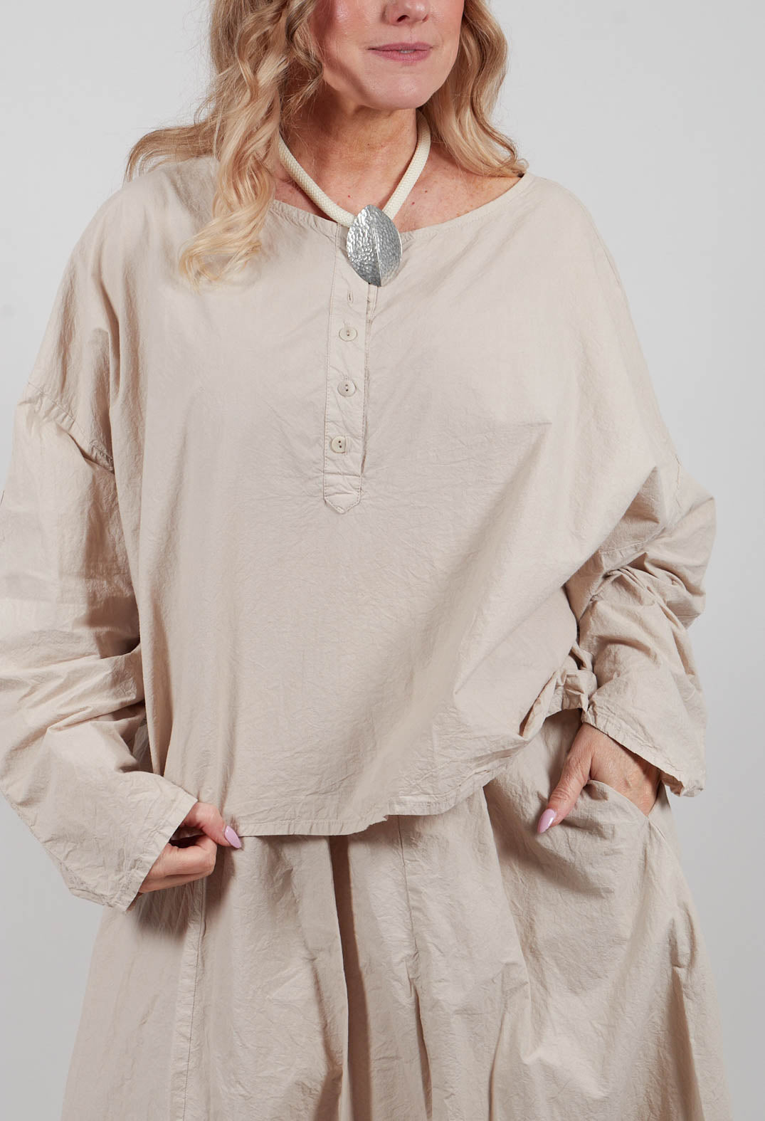 Ökoerfolg Blouse in Kiesel