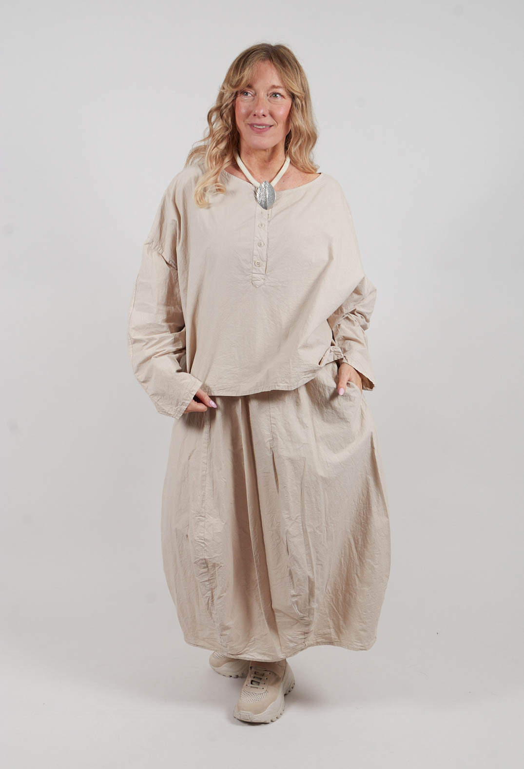 Ökoerfolg Blouse in Kiesel