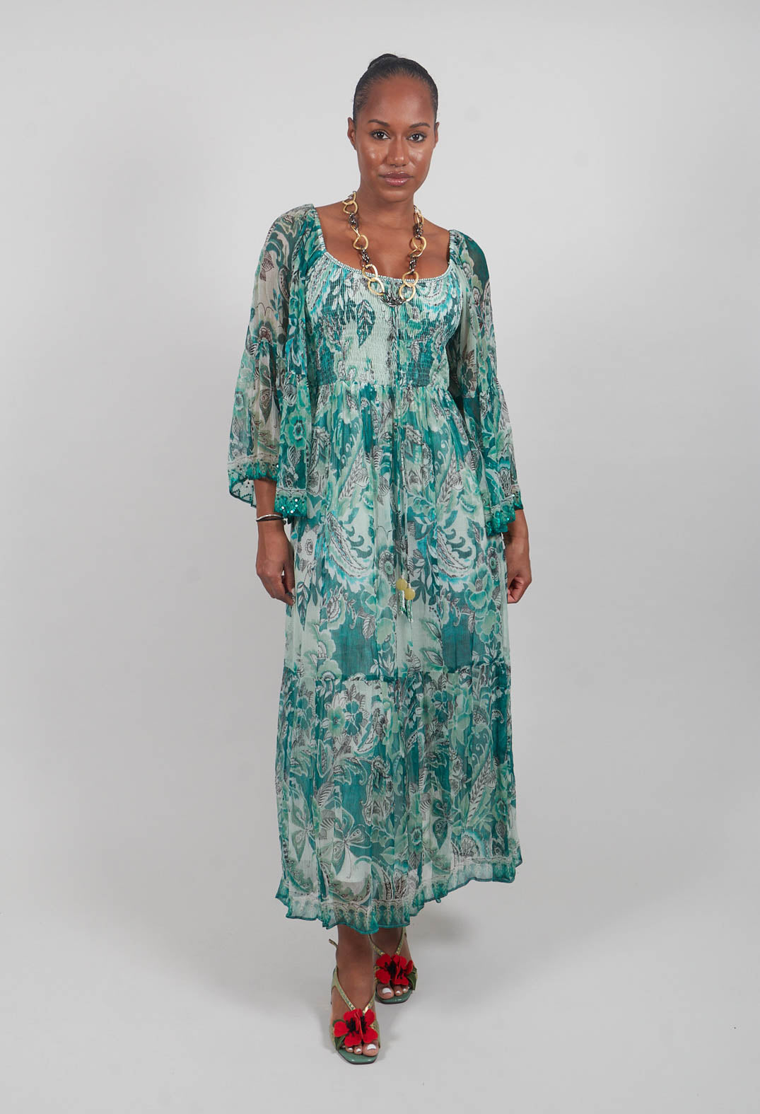 Pascaline Robe in Vert