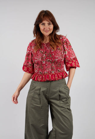 Losange Blouse in Rouge