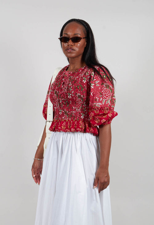Losange Blouse in Rouge