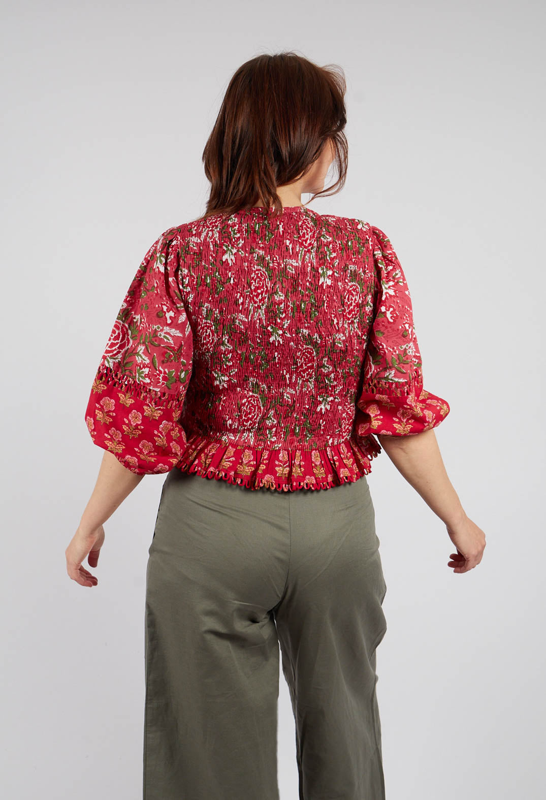 Losange Blouse in Rouge