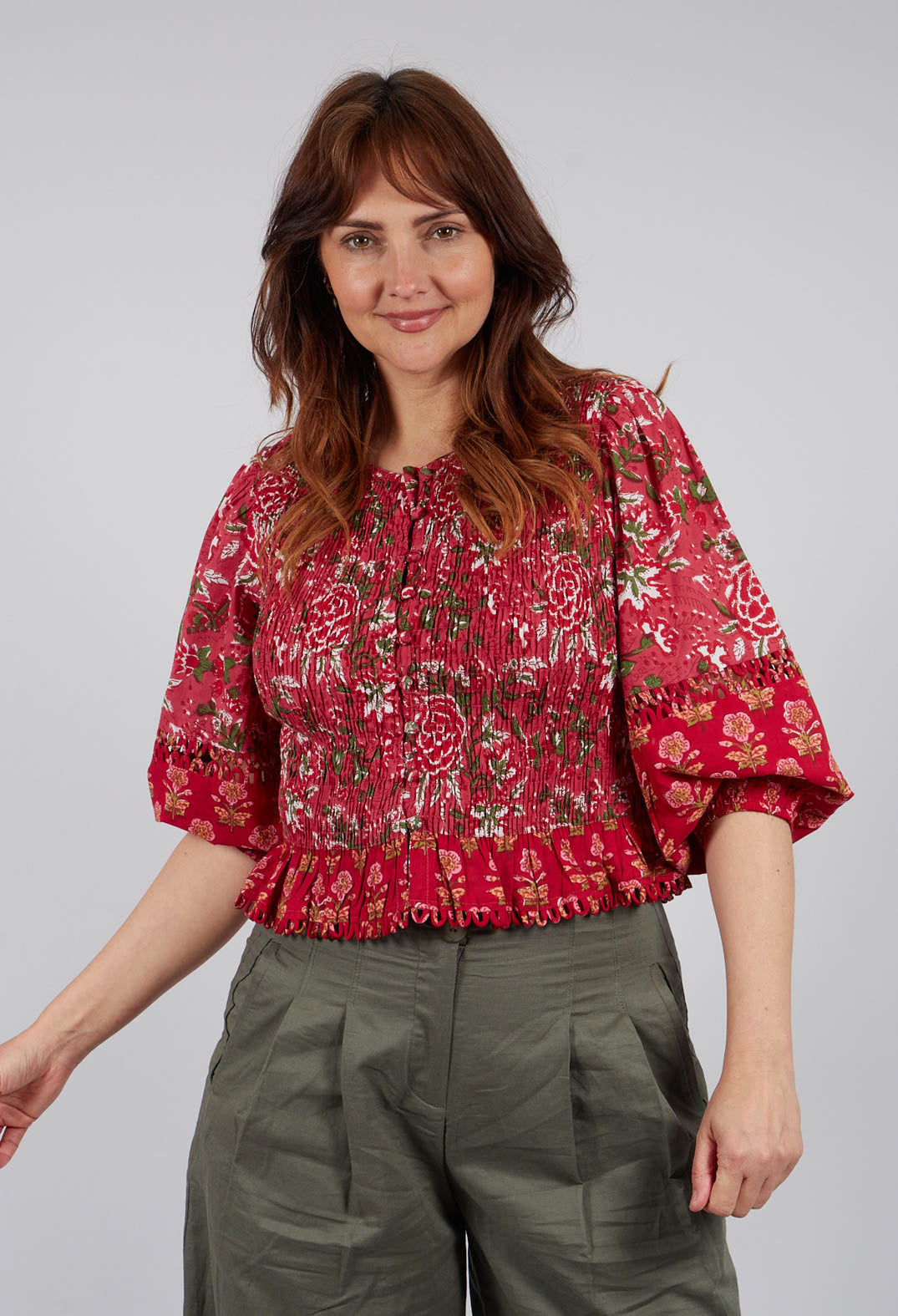 Losange Blouse in Rouge