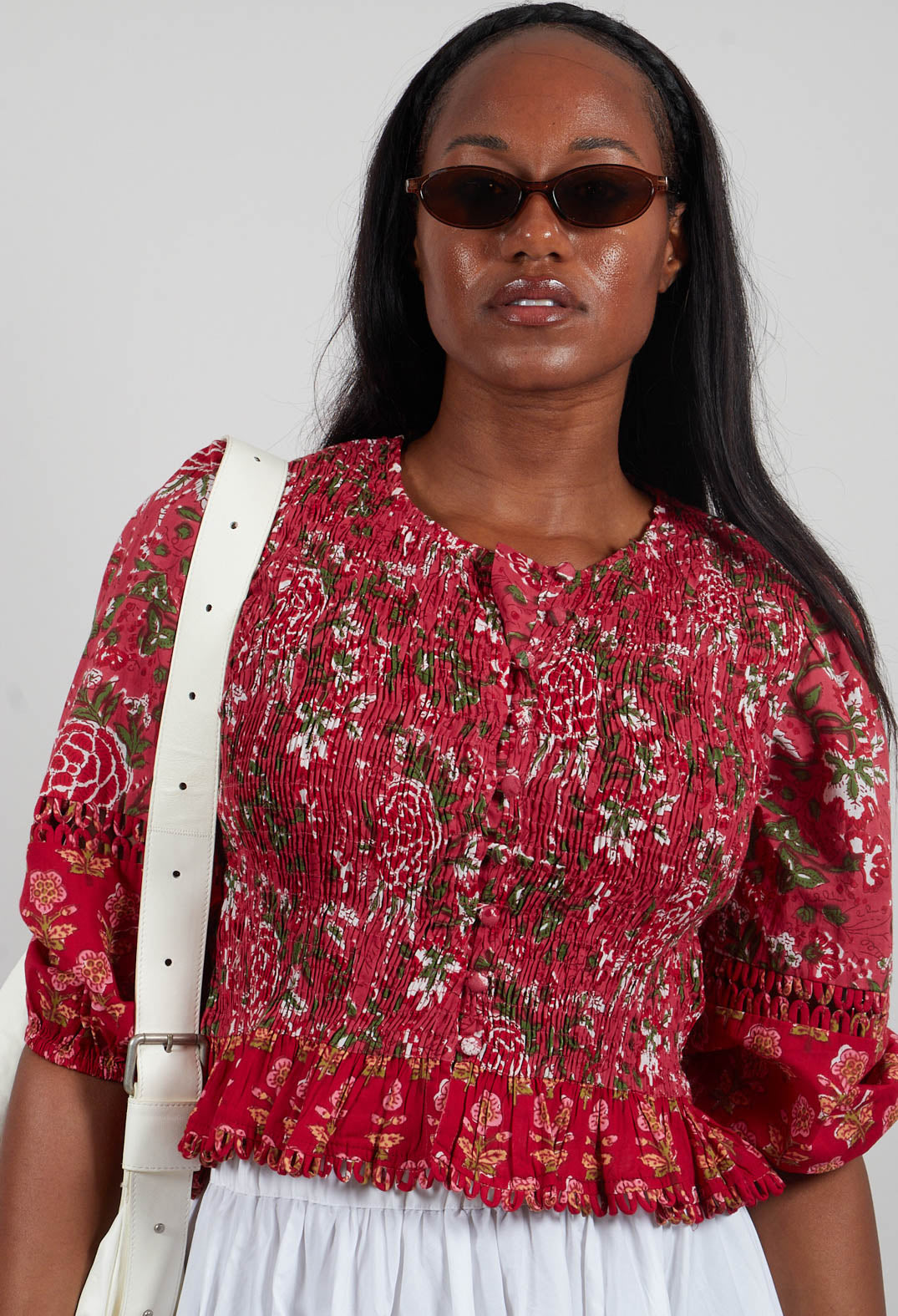 Losange Blouse in Rouge