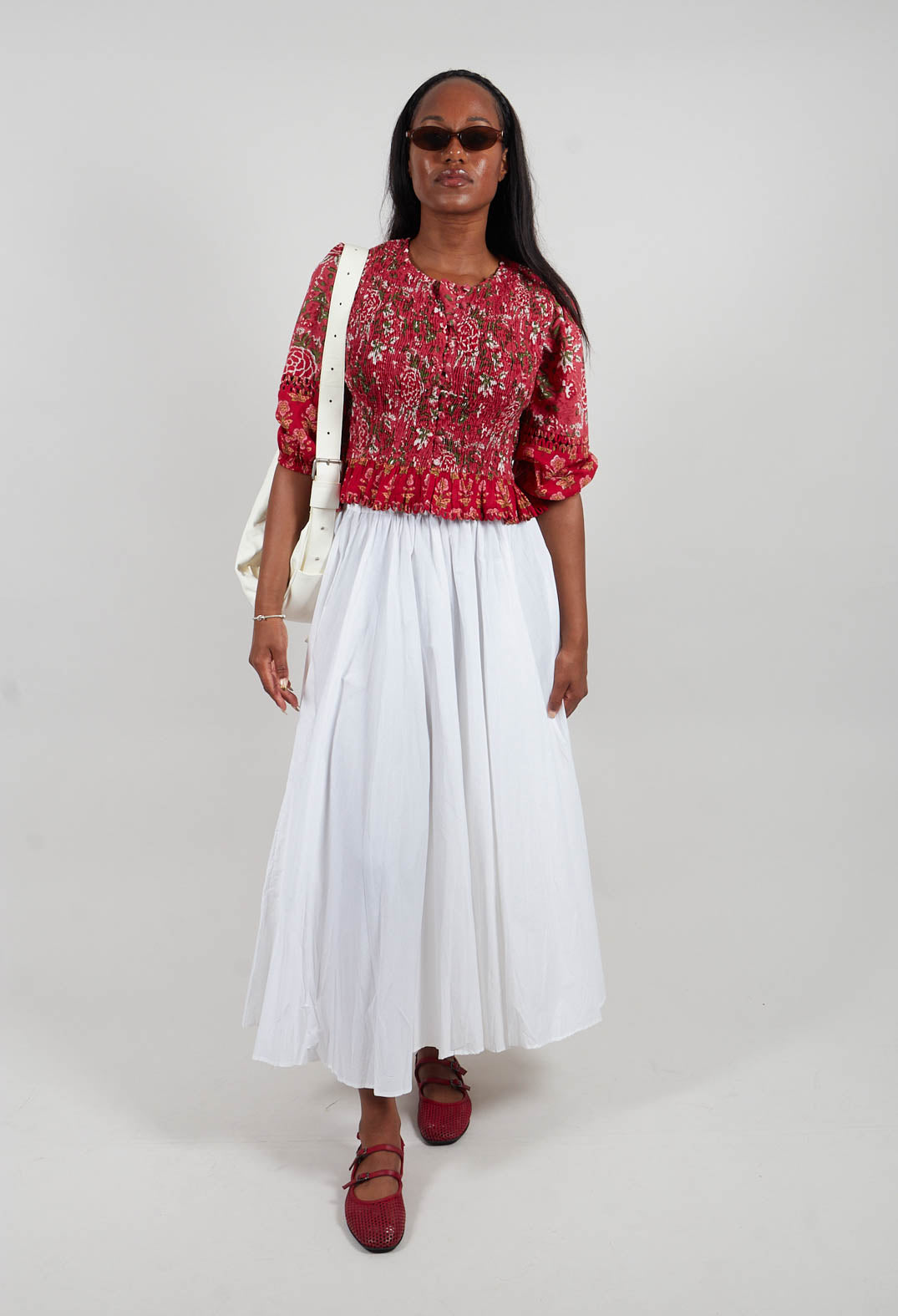 Losange Blouse in Rouge