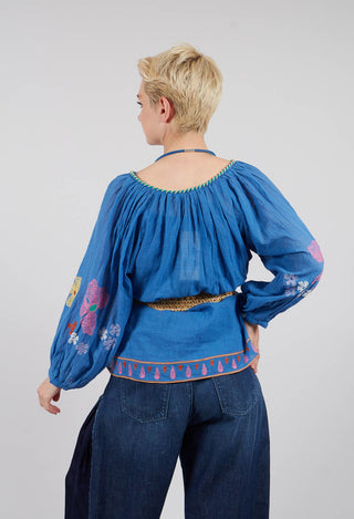 Bedford Blouse in Bleu and Petr