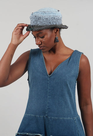 Bowknot Hat in Original Blue