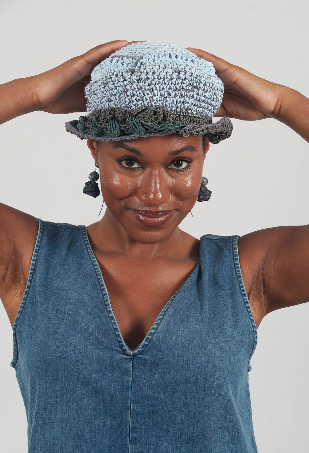 Bowknot Hat in Original Blue