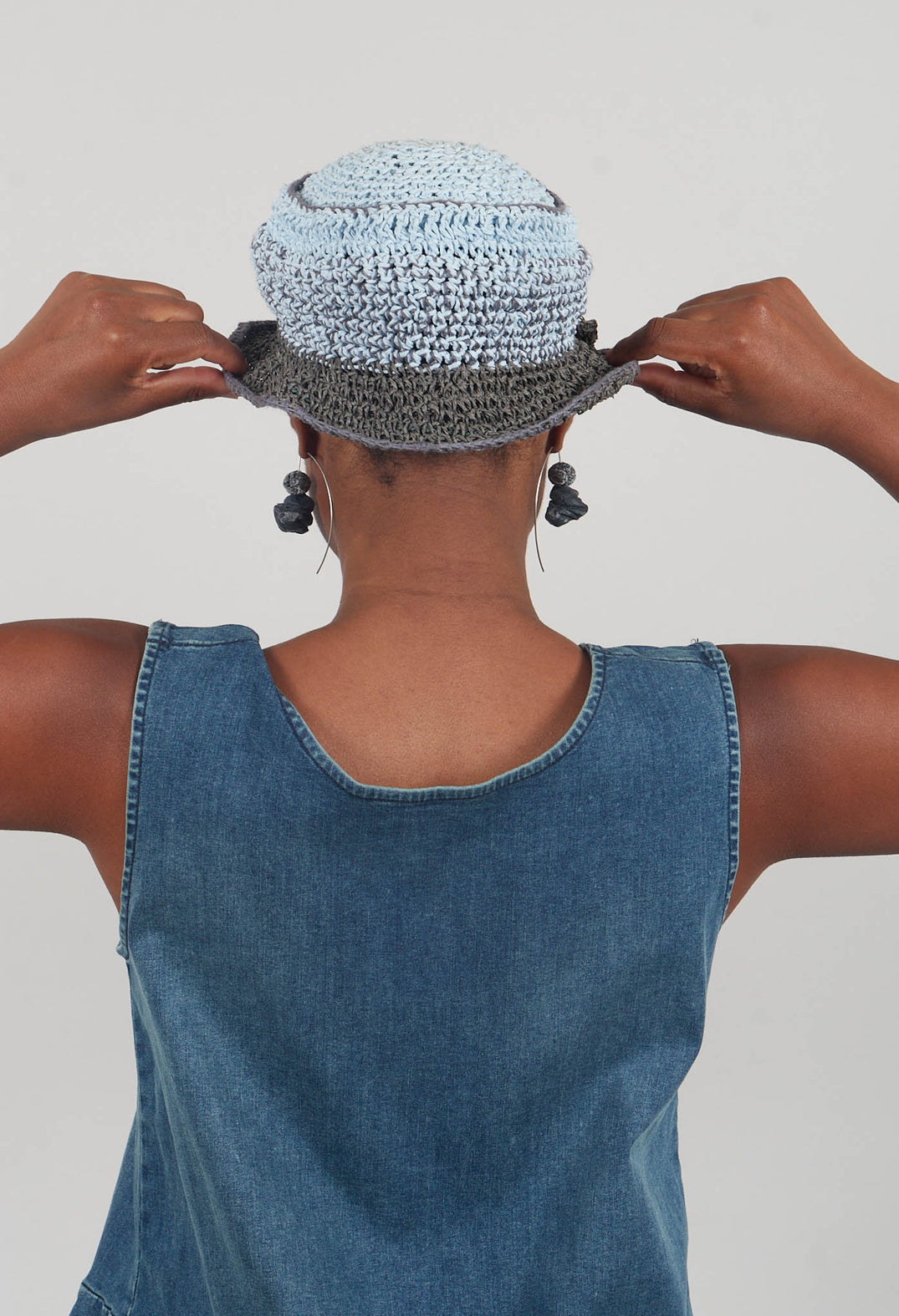 Bowknot Hat in Original Blue