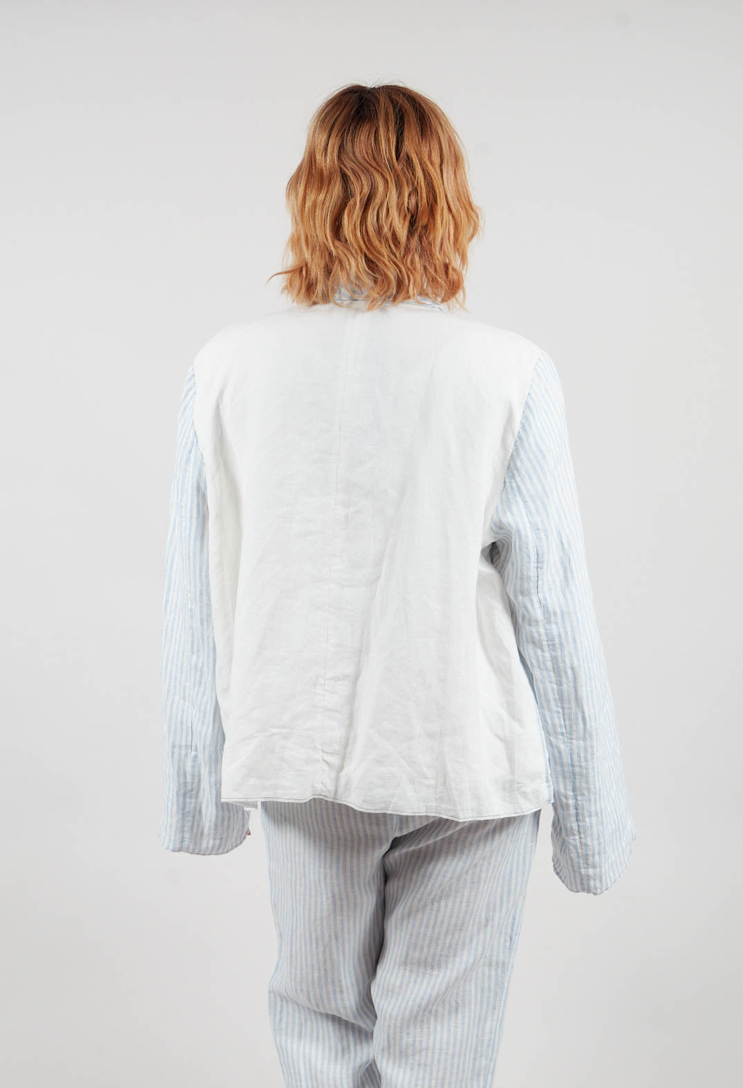 Oversized Sleeve Jacket in Original Stripe Blue