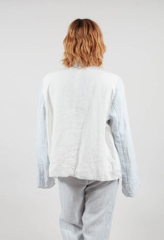 Oversized Sleeve Jacket in Original Stripe Blue