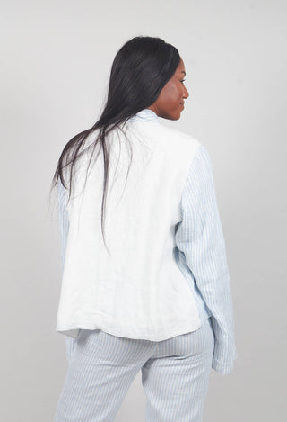 Oversized Sleeve Jacket in Original Stripe Blue