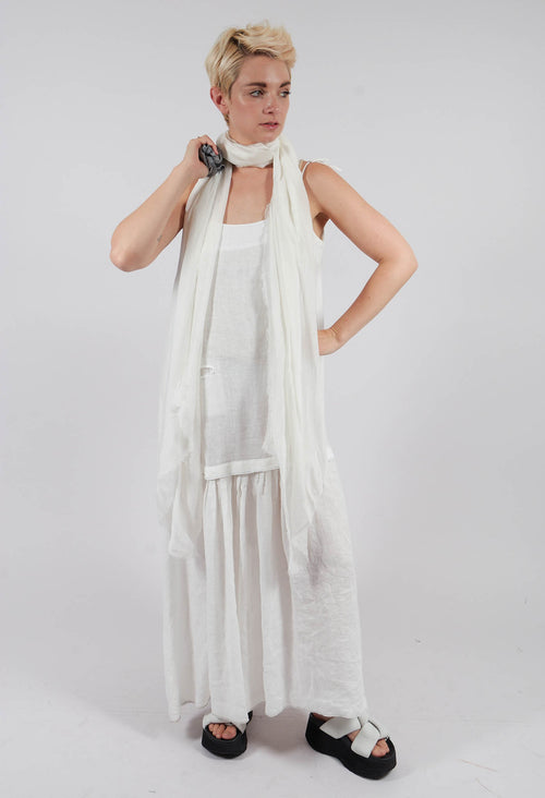 Shoestring Strap Dress in Off White