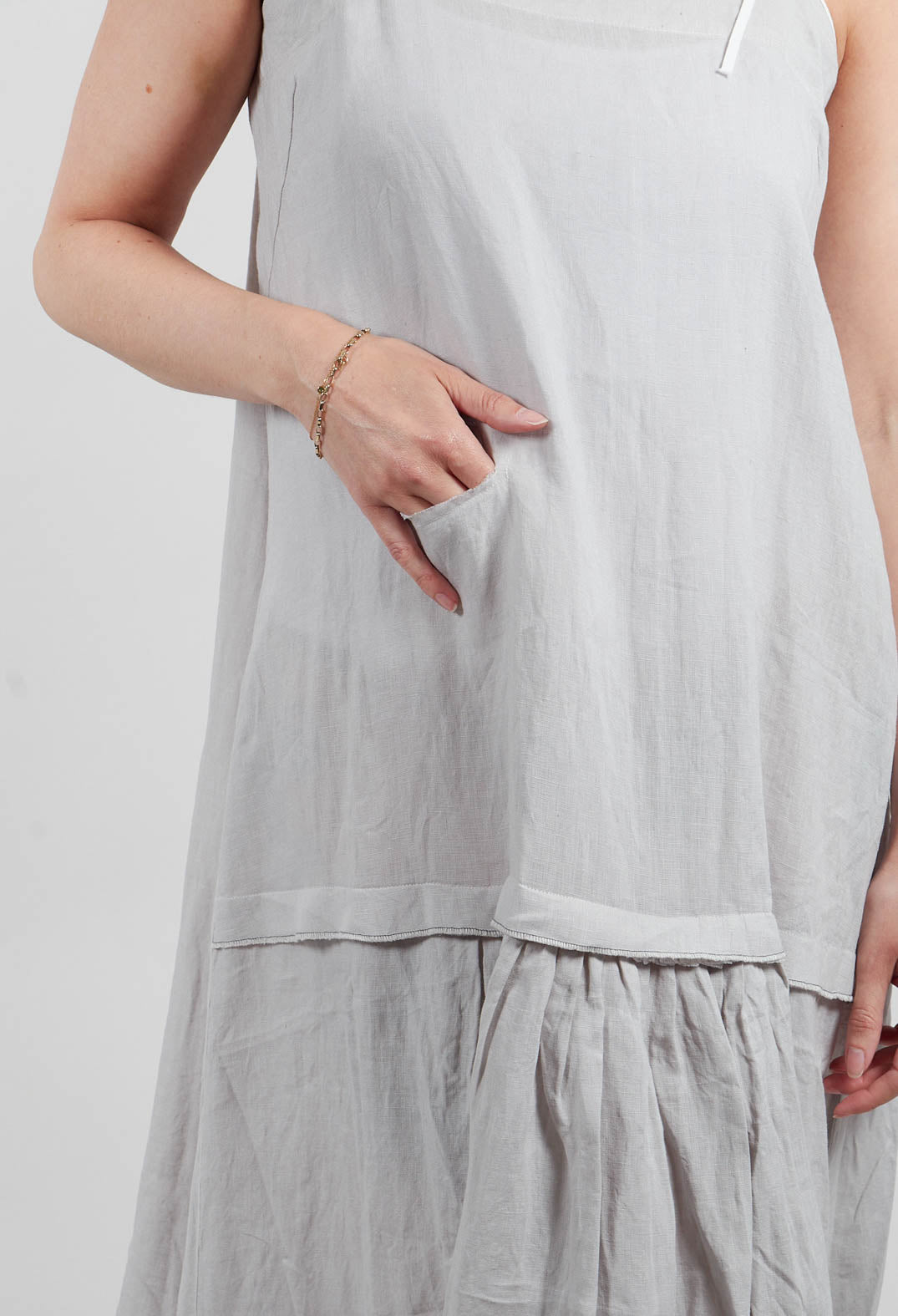 Shoestring Strap Dress in Original Grey
