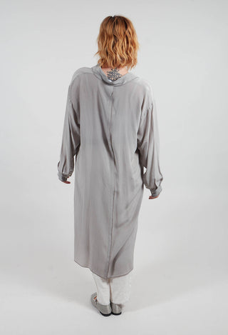 Collared Full Length Dress in Avangarde Original Grey