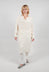 Collared Full Length Dress in Avangarde Off White