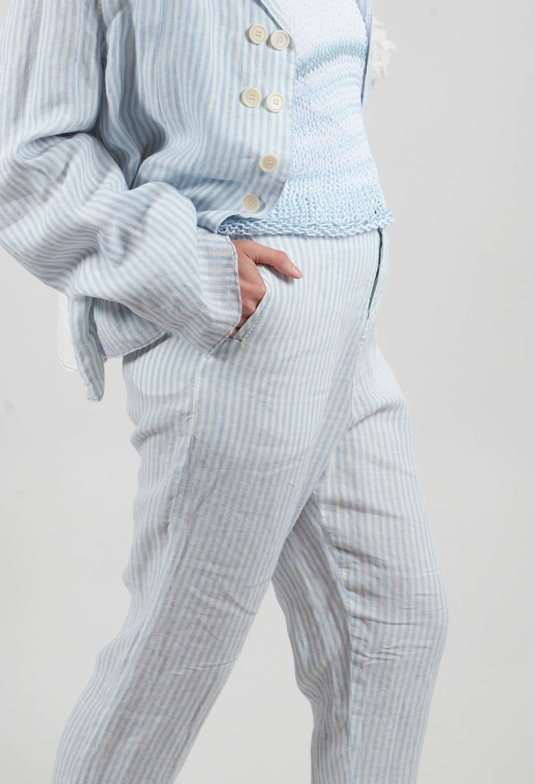 Straight Leg Turnup Pants in Original
