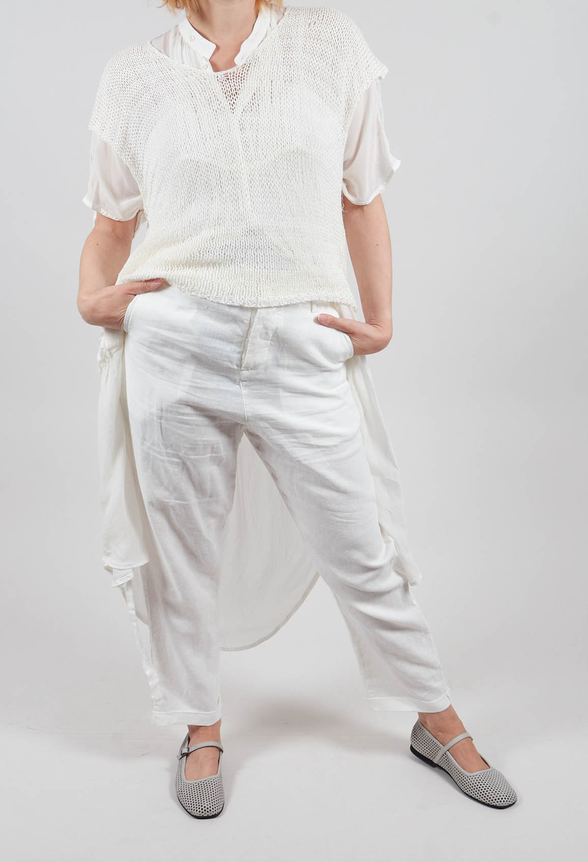 Umit Unal Straight Leg Turnup Pants in Off White – Olivia May