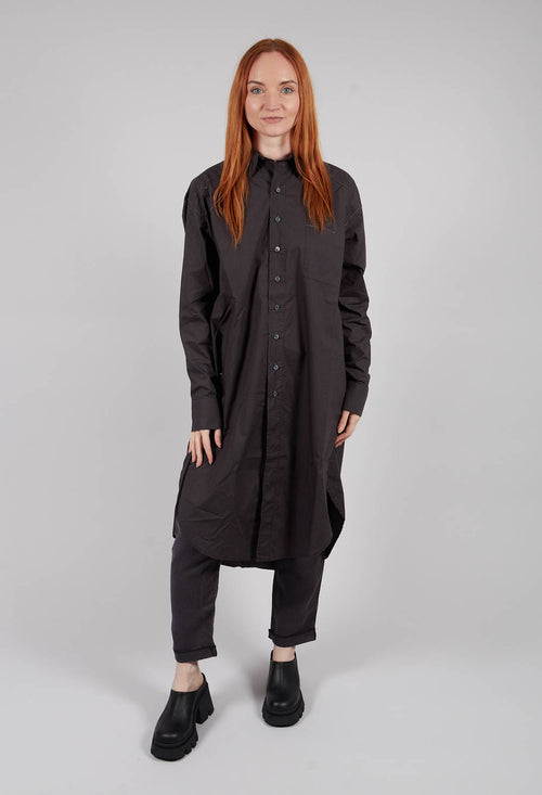 Midi Shirt Dress in Original Anthracite