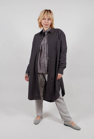 Midi Shirt Dress in Original Anthracite