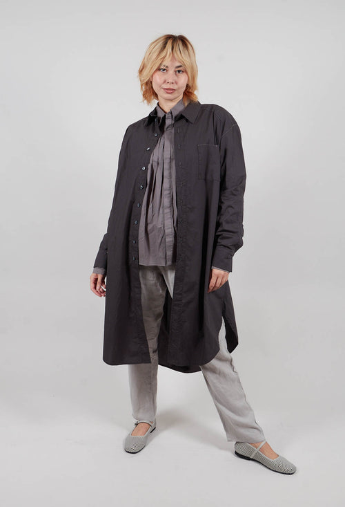 Midi Shirt Dress in Original Anthracite