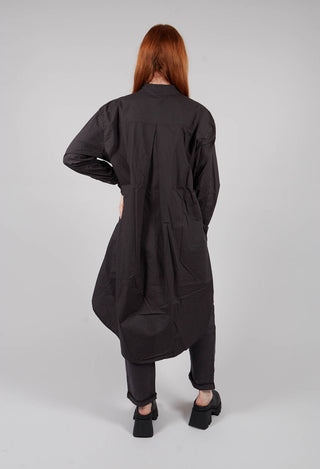 Midi Shirt Dress in Original Anthracite