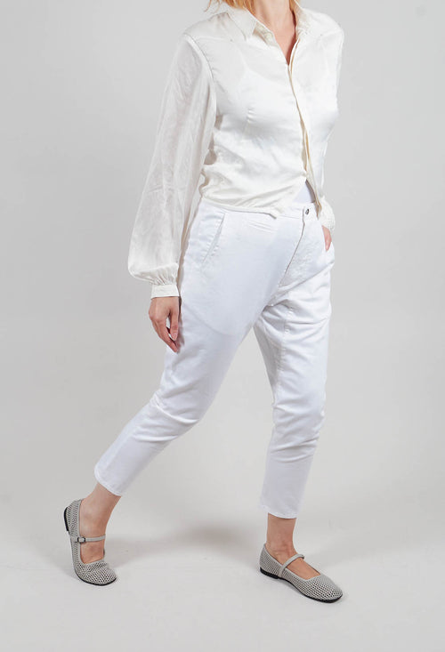 Button Detail Waist Pants in Original Beige