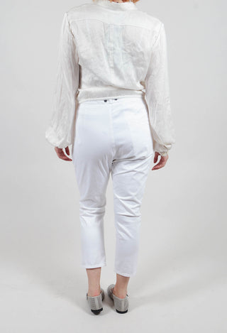 Button Detail Waist Pants in Original Beige