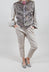 Button Detail Waist Pants in Sand
