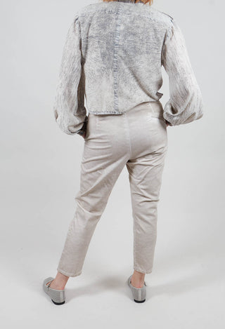 Button Detail Waist Pants in Sand