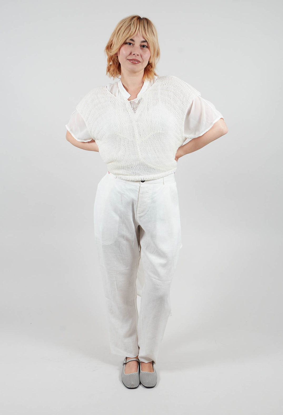 Button Fly Pants in Original Beige