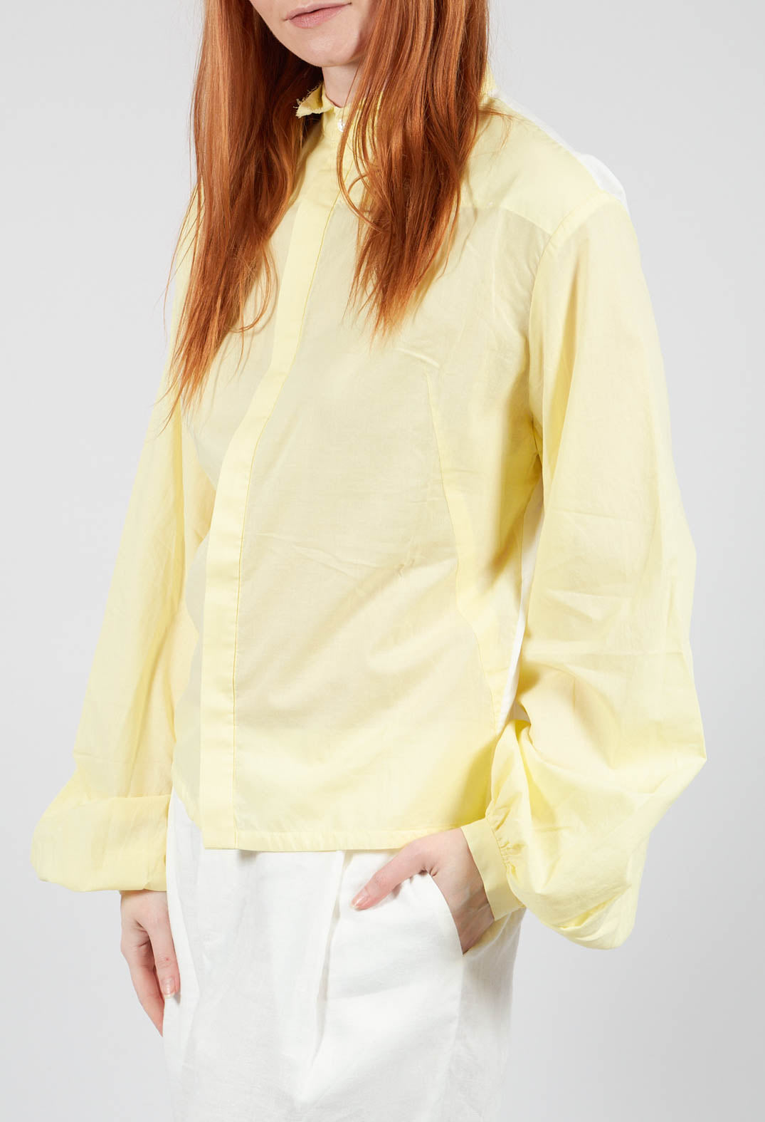 Collared Long Sleeve Shirt in Original Yellow