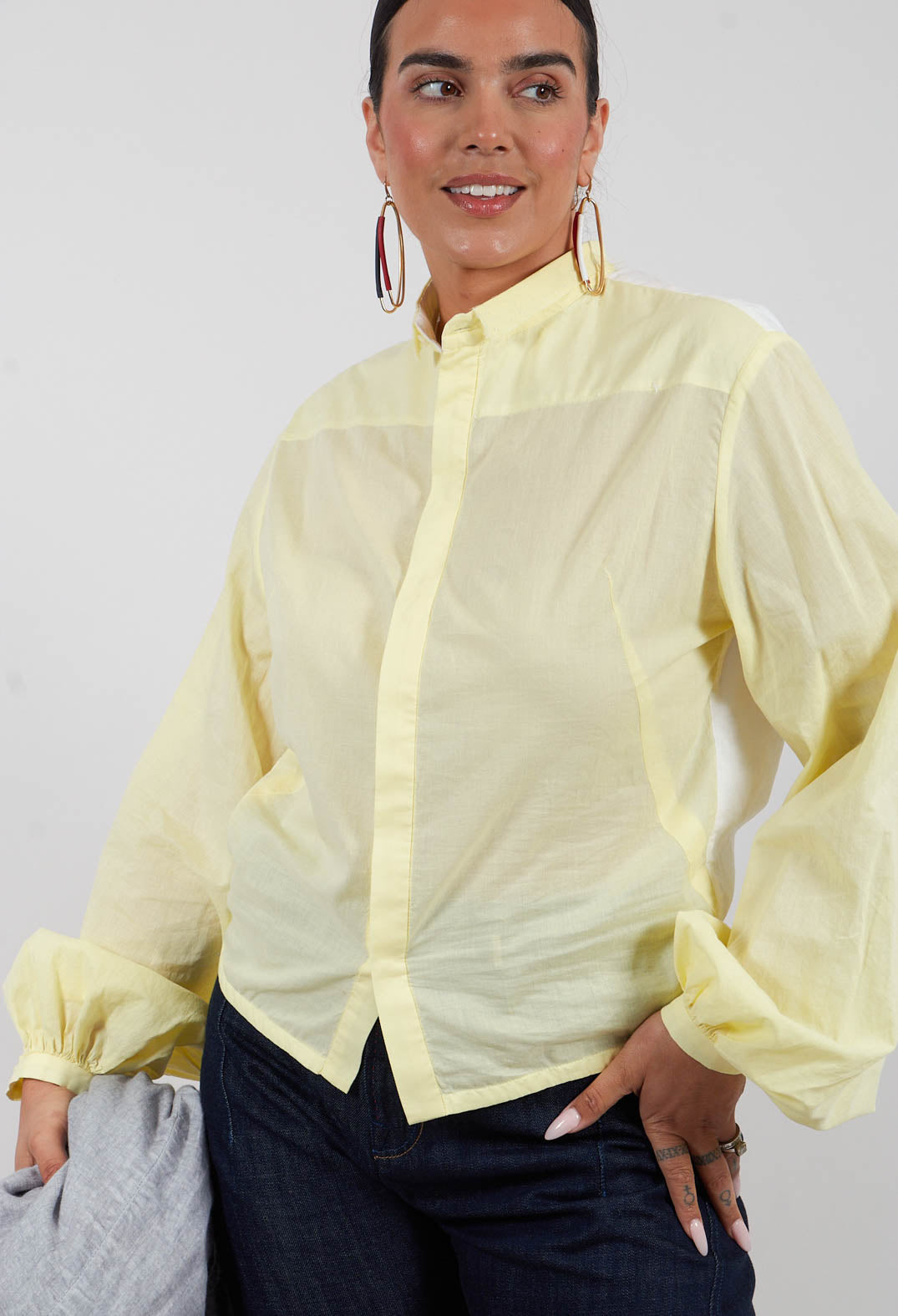 Collared Long Sleeve Shirt in Original Yellow