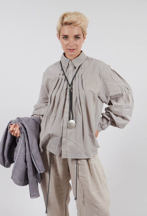 Long Sleeve Shirt in Silver Gray