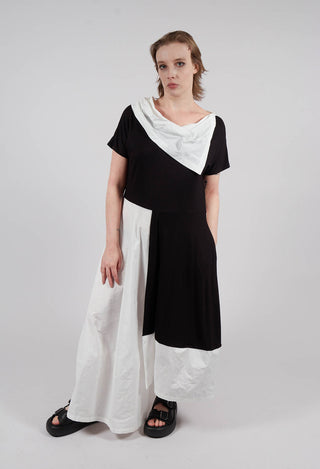 Ango Dress in Black and White