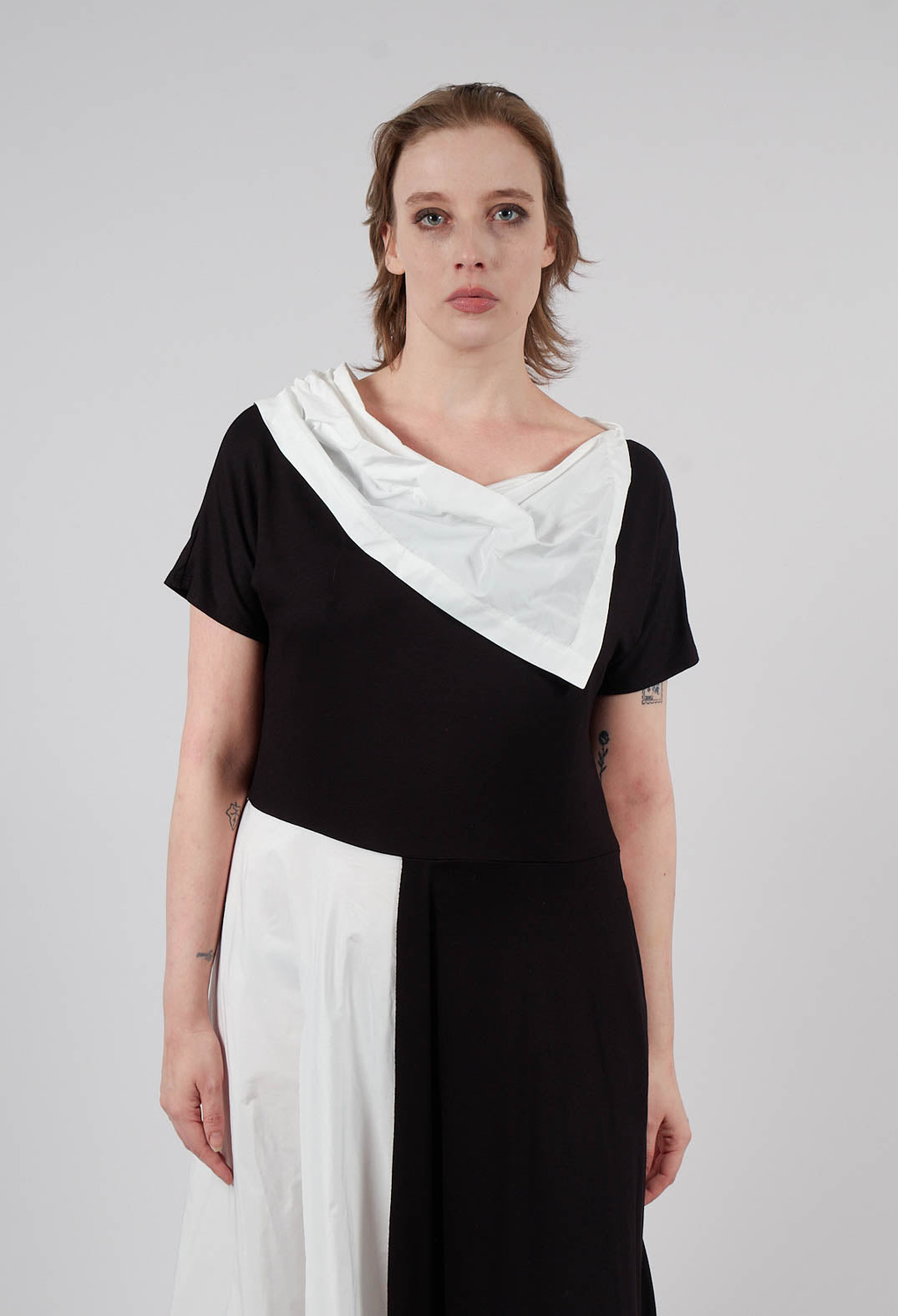 Ango Dress in Black and White