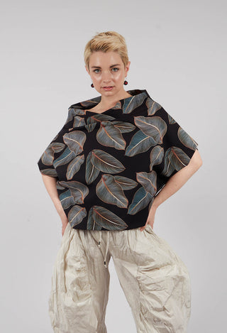Oler Top in Black Grey and Brown